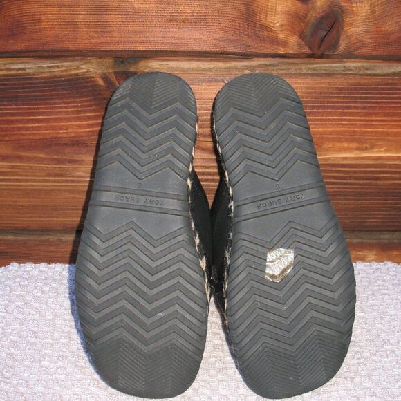 Tory Burch Leather CRISSCROSS ESPADRILLE SLIDE - Picture 9 of 11